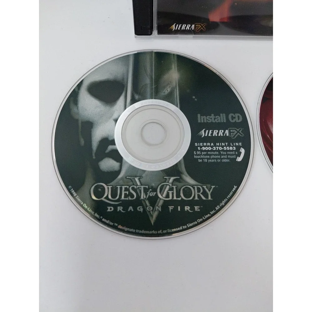 Quest for Glory V: Dragon Fire PC Game 1998 2‎ Disc - Discs EX